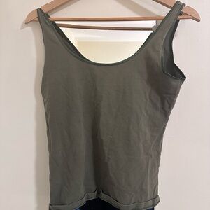 Olive Green Women's Vintage Tank Top